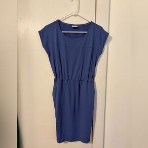 Blue Columbia cinched waist dress